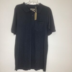Longjohn & Sons Polo Shirt For Tall Men NWT Black LXT